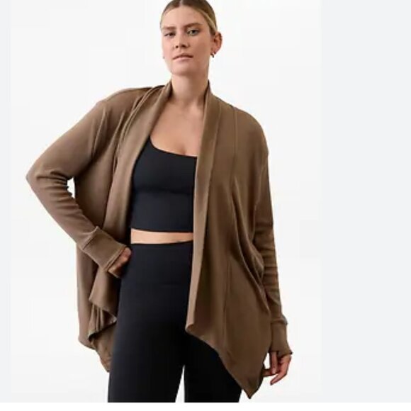 ATHLETA Pranayama Restore Wrap Brown Size Small - Picture 1 of 9